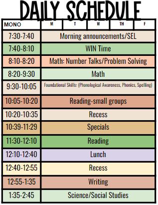 Schedule
